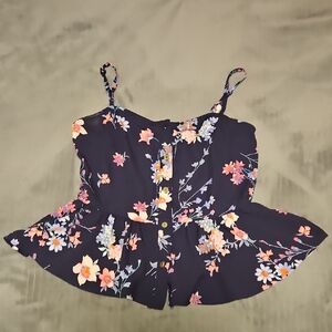 Floral Button-Up Camisole Top